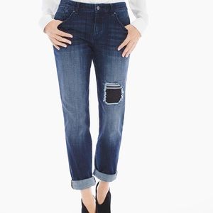 Chicos Sequin-Patch Boyfriend Jean